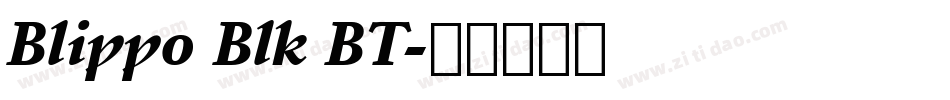 Blippo Blk BT字体转换
